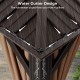 Close-up of the water gutter design on the 12' x 16' double-roof gazebo, ensuring efficient rainwater drainage.