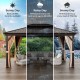 12' x 16' double-roof hardtop gazebo with galvanized steel roof, designed for all seasons with detachable curtains and.