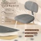 Gray chenille fabric upholstered kitchen chair with ergonomic backrest and sturdy wooden frame, ideal for dining or.