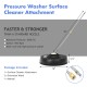 16-inch pressure washer surface cleaner attachment with 2 spray nozzles and extension wands for efficient outdoor.