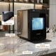 Clear ice cube maker with a 0.53-gallon tank, producing 1.6-inch cubes for premium drinks and quick chilling.