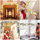 9 feet pre-lit artificial Christmas garland with 50 LED lights, featuring snow flocked design and decorative white.