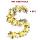 9-foot pre-lit artificial Christmas garland with 50 LED lights, featuring snow flocked design and white flowers for.