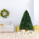 3-foot pre-lit fiber optic Christmas tree with dense PVC needles, decorated with gifts, perfect for indoor holiday.