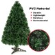 3-foot pre-lit fiber optic Christmas tree with dense PVC needles and energy-saving LED lights for festive indoor.