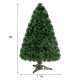 3 ft artificial Christmas tree with pre-lit fiber optic branches, dense PVC needles, ideal for indoor holiday.