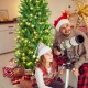 6-foot pre-lit artificial fir pencil Christmas tree with 150 LED lights, perfect for cozy holiday decorations.