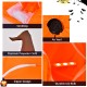 Close-up of the 4 feet Halloween inflatable pumpkin showing zipper design, air vent, and durable LED bulb for festive.