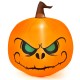 4-foot Halloween inflatable pumpkin with a scary face and built-in LED light, perfect for festive indoor and outdoor.