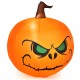 4-foot Halloween inflatable pumpkin with a scary face, built-in LED light for festive outdoor decoration.