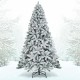 7.5 feet snow flocked artificial Christmas tree with 1010 branch tips, ideal for festive home decoration and easy.