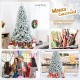 7.5 feet snow-flocked artificial Christmas tree with 1010 branch tips, perfect for festive decoration in any setting.