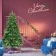 Artificial 7' Christmas tree with LED lights and pine cones, perfect for festive indoor holiday decoration.