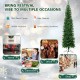 7 feet prelit half-shape Christmas tree with 150 lights, featuring a space-saving design and sturdy metal stand for.