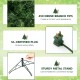 450 dense branch tips of the 7 feet prelit half-shape Christmas tree create a full and vivid appearance for festive.