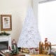 7 ft white Christmas tree with a durable metal stand, perfect for indoor and outdoor holiday decoration.