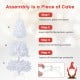 7 ft white Christmas tree assembly steps with solid metal stand, ideal for indoor and outdoor decoration.