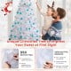 7 ft white Christmas tree with 950 branch tips and durable metal stand, ideal for indoor and outdoor decoration.