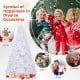 7 ft white Christmas tree showcased in a festive setting, perfect for creating joyful holiday moments indoors and.