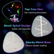 Light up spiral Christmas tree with a star topper, featuring 135 multi-color lights for festive outdoor decoration.