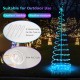 6 feet light up spiral Christmas tree with star top, 135 multi-color lights, waterproof PVC, ideal for outdoor.
