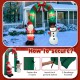8-foot Christmas inflatable archway featuring Santa Claus and a snowman, designed for festive outdoor decoration.