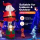8-foot inflatable Santa Claus and reindeer with 3 LED lights, waterproof polyester, ideal for indoor and outdoor.