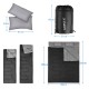 Double sleeping bag with two pillows, waterproof design, and travel bag, perfect for camping and outdoor activities.