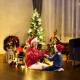 LED Christmas entrance tree with red berries and pine cones, pre-lit for festive decor, perfect for holiday.