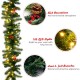9FT pre-lit artificial Christmas garland with red berries and 100 LED lights, perfect for festive indoor or outdoor.