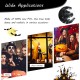 Black artificial Christmas Halloween tree with purple LED lights, 6ft tall, perfect for festive decoration in homes and.