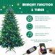 Pre-lit 7-foot artificial Christmas tree with APP-controlled 540 colorful LED lights for customizable holiday decor.
