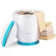 Countertop towel warmer bucket in blue, designed for quick heating of towels and bathrobes, ideal for bathroom and spa.