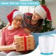 Countertop towel warmer bucket in blue, ideal for oversized towels and bathrobes, perfect for bathroom or spa use.