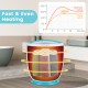 Countertop towel warmer bucket in blue, featuring fast heating for towels and bathrobes, ideal for bathroom and spa use.