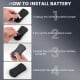 Convenient remote control for treadmill showing battery installation steps, featuring ergonomic design and infrared.