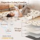 Foldable full-size futon mattress with soft polyester cover, ideal for camping, play mat, or floor use.