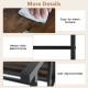 Detail of the heavy-duty metal frame and anti-slip foot pads of the 4-in-1 coat rack shoe bench for entryway use.