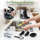 Cold press juicer machine with one-button disassembly, 95% juice yield, and included cleaning brush for easy.