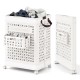 Collapsible laundry basket with a large and small storage bin, made of waterproof PP material, ideal for versatile.