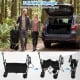 Collapsible wagon with removable canopy, adjustable handles, and all-terrain wheels for outdoor convenience and storage.