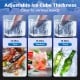 Adjustable ice cube thickness settings for the Commercial Ice Maker, perfect for home, restaurant, or bar use.