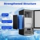 Commercial ice maker with premium stainless steel housing, food-grade interior, and thickened insulation for efficient.