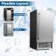 Commercial under counter ice maker with stainless steel finish, 90 lbs/day output, suitable for freestanding or.