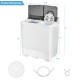 Compact washer and dryer laundry combo with dual tubs, built-in drain pump, and stainless steel dryer for efficient use.