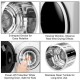 Compact washer and dryer combo with stainless steel tub, viewing window, and easy controls for efficient laundry.