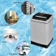 Compact washer and dryer combo with stainless steel drum, ideal for apartments, dorms, and RV camping.