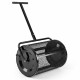 Compost spreader with a 24-inch metal mesh basket, height-adjustable T-handle for easy use in gardens and landscaping.