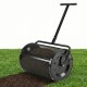 24-inch compost spreader with metal mesh basket, height-adjustable T-handle, ideal for garden and landscaping use.