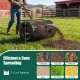 24-inch compost spreader with adjustable T-handle, designed for efficient soil and fertilizer spreading in gardens.